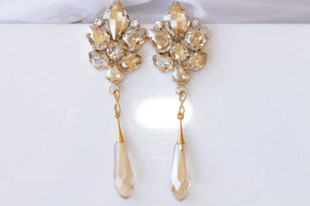 Champagne Chandelier Earrings