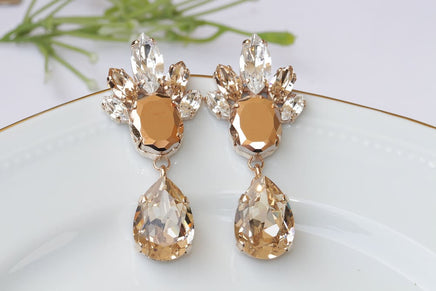 Champagne Chandelier Earrings