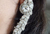 Champagne Cluster Earrings. Wedding Cocktail Earrings.. Bridal Rose Gold Rebeka Statement Earrings. Multi Stone Earrings. Real Rebeka.