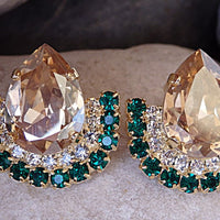 Champagne Crystal Earrings