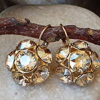 Champagne Flower Earrings