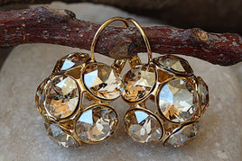 Champagne Flower Earrings