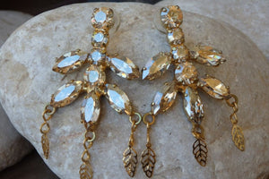 Champagne Halo Cluster Earrings