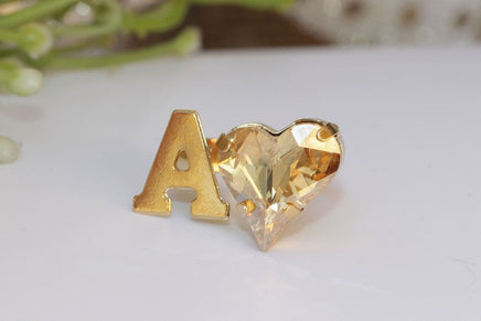 Champagne Heart Ring