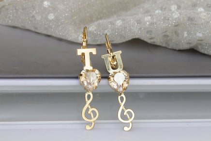 Champagne Music Earrings