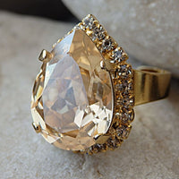 Champagne Rebeka Crystal Ring
