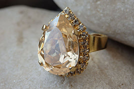 Champagne Rebeka Crystal Ring