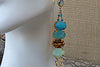 Chandelier Earrings. Rhinestone Turquoise Rebeka Earrings. Women Jewelry. Opal Brown Earrings. Briolette Earrings. Extra Large Earrings.