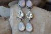 Chandeliers Earrings. Bridal Opal Earrings. Soft Color Jewelry. Pink White Opal Earrings. Bride Crystal Long Earrings. Statement Earrings.