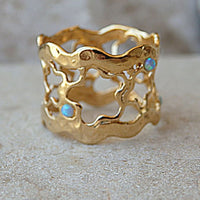Chunky Opal Band Ring