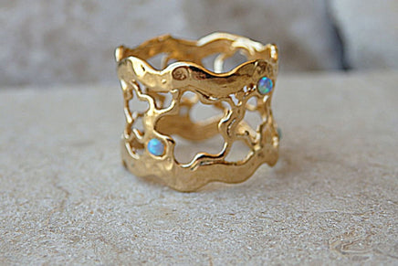 Chunky Opal Band Ring