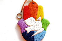 Clay Hamsa Wall Hanging Hamsa Home Decor Bird Wall Art
