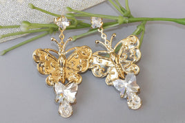 Clear Butterfly Earrings