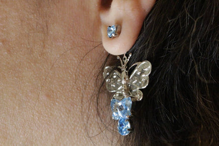 Clear Butterfly Earrings