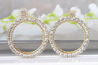 Clear Crystal Hoops