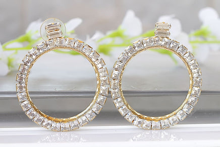 Clear Crystal Hoops