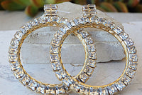 Clear Crystal Hoops