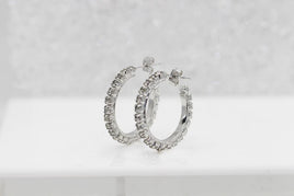 Clear Crystal Hoops