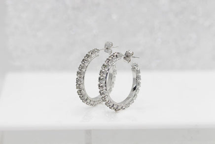 Clear Crystal Hoops