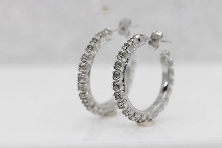 Clear Crystal Hoops