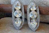 Clear Crystal Large Stud Earrings