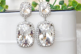 Clear Dangle Earrings