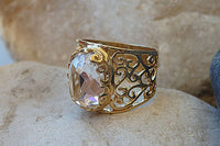 Clear Rebeka Filigree Ring