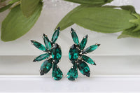 Cluster Green Earrings