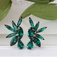 Cluster Green Earrings