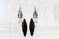 Cocktail Black Earrings