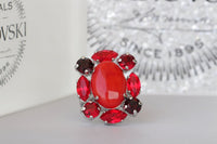 Coral Bridal Ring