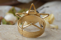 Coral Ring. Red Gemstone Ring. Gypsy Ring. Gold Gemstone Ring. Natural Coral Jewelry. Organic Ring. Rings For Her.all Sizes Ring. Stars Ring