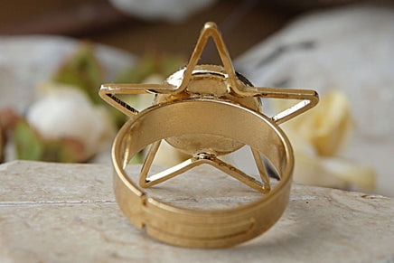 Coral Ring. Red Gemstone Ring. Gypsy Ring. Gold Gemstone Ring. Natural Coral Jewelry. Organic Ring. Rings For Her.all Sizes Ring. Stars Ring