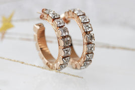 Crystal Hoop Earrings