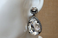 Crystal Jewelled Chandelier Prom Earrings. Mother Of Groom Wedding Earrings