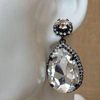 Crystal Jewelled Chandelier Prom Earrings. Mother Of Groom Wedding Earrings