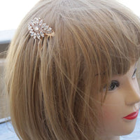 Crystal Rose Gold Hair Comb