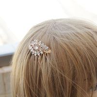 Crystal Rose Gold Hair Comb