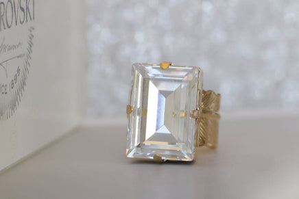 Crystal Signet Ring