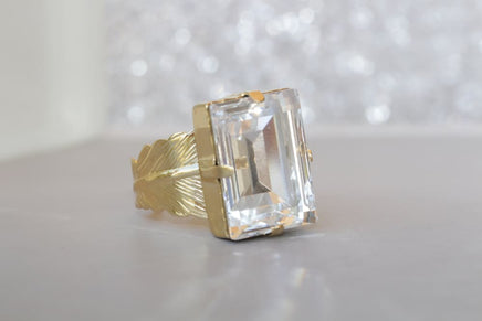 Crystal Signet Ring