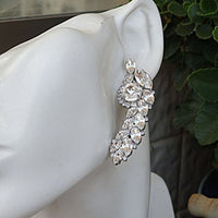 Crystals Cluster Earrings. Wedding Sparkly Earrings.. Bridal Clear Diamond Rebeka Earrings. Multi Stone Cluster Earrings. Stud Earrings