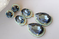 Dark Blue Earrings