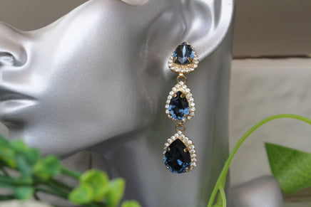 Dark Blue Earrings