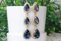 Dark Blue Earrings