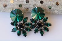 Dark Green Earrings