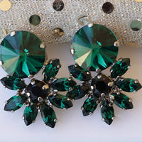 Dark Green Earrings