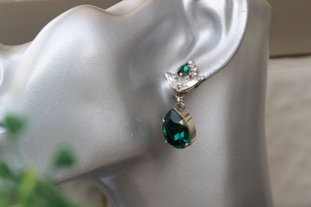 Dark Green Earrings