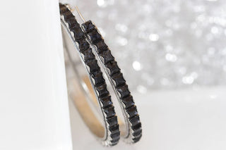 Dark Hoop Earrings