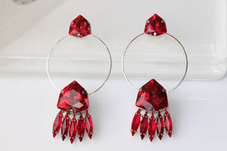 Deep Red Hoops