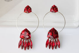 Deep Red Hoops